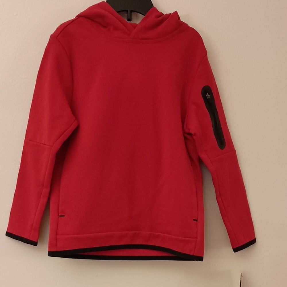 Vibrant Red Kids Hoodie with Arm Pocket